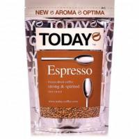 Кофе растворимый сублимированный TODAY Espresso, 150 г.