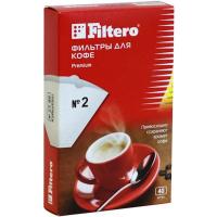 Filtero Фильтры для кофеварок Premium №2, белые, 40 шт., арт 2/40