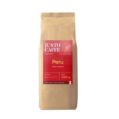 Кофе в зернах JUSTO Caffe Peru, 1 кг.