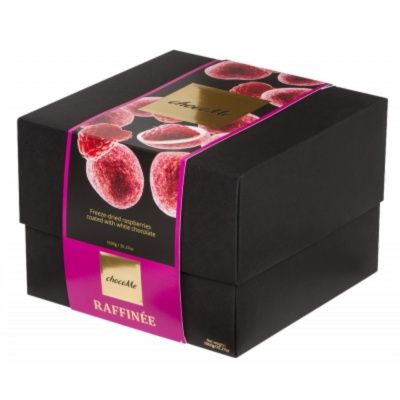 Конфеты Raffinee ChocoMe RF106, Белый шоколад. Сублимированная малина в белом шоколаде и тертой малиной, 120 г Конфеты Raffinee ChocoMe RF106, Белый шоколад. Сублимированная малина в белом шоколаде и тертой малиной, 120 г